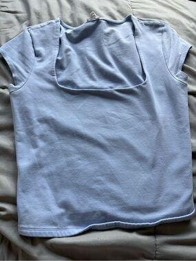 Garage Light Blue Scoop Neck Tee